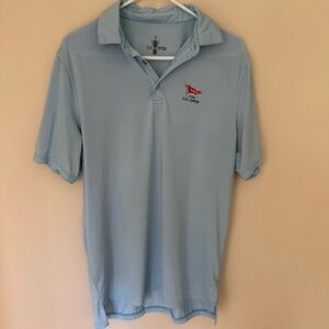 U.S. Open Men’s Size Medium LACC 123rd Blue and White Striped Athlesuire Polo